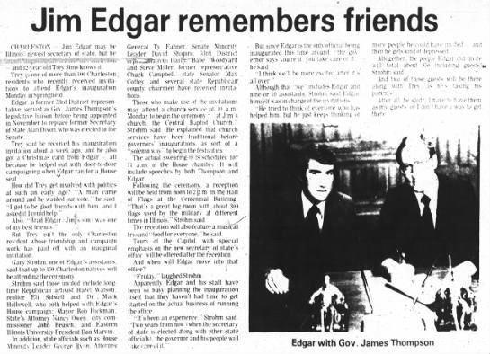 Jim Edgar remembers friends